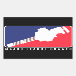 MAJOR LEAGUE GUNNER   MINIGUN STICKER