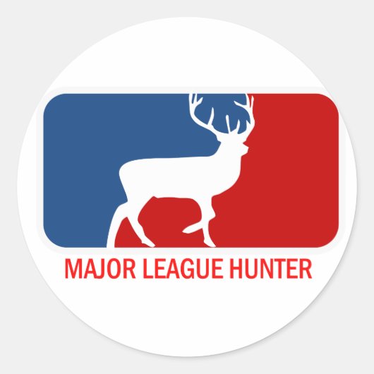 Major League Hunter Runder Aufkleber (Vorderseite)