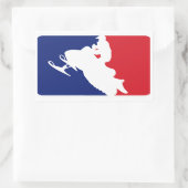 Major League Snowmobiler Rechteckiger Aufkleber (Tasche)
