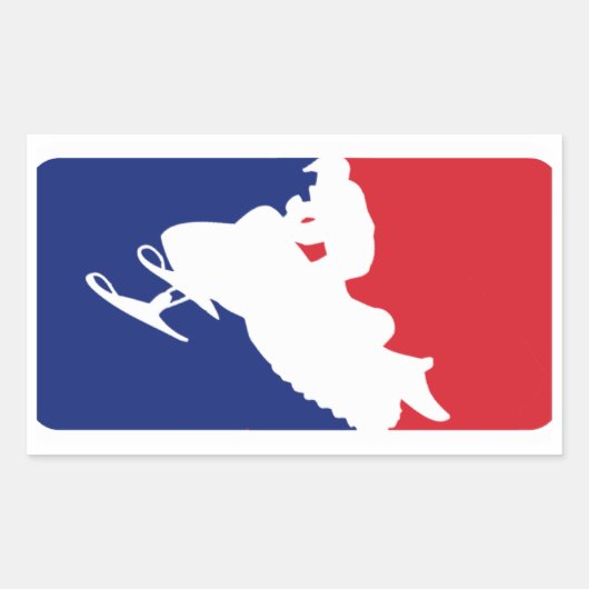 Major League Snowmobiler Rechteckiger Aufkleber (Vorderseite)