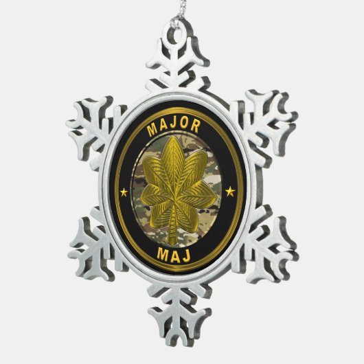 MAJOR MAJ SCHNEEFLOCKEN Zinn-Ornament (Rechts)