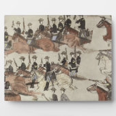 Major Marcus Reno's retreat before the Indian coun Fotoplatte (Vorderseite)