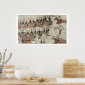 Major Marcus Reno's retreat before the Indian coun Poster (Küche)