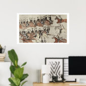 Major Marcus Reno's retreat before the Indian coun Poster (Heimbüro)