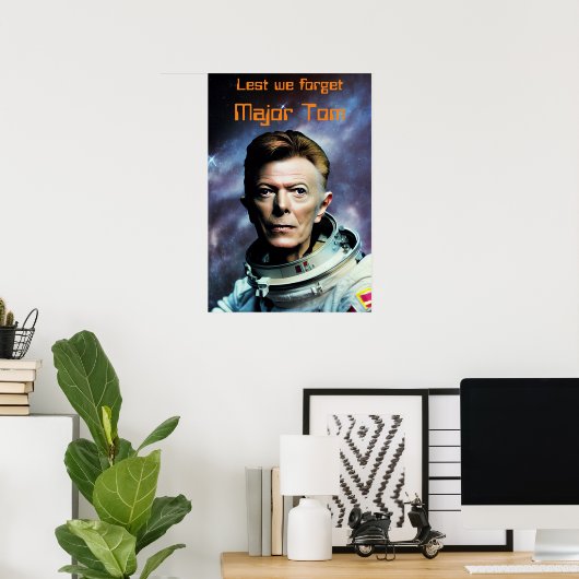 Major Tom Bowie Starman Poster (Heimbüro)