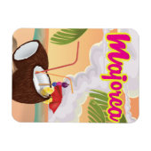 Majorca Vintage Reiseplakat. Magnet (Horizontal)