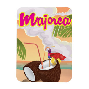 Majorca Vintage Reiseplakat. Magnet