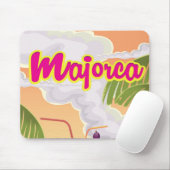 Majorca Vintage Reiseplakat. Mousepad (Mit Mouse)