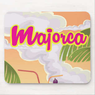 Majorca Vintage Reiseplakat. Mousepad