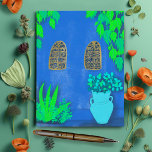 Majorelle Gardens Blue La Jardin Postkarte<br><div class="desc">Hübsche,  blaue Wände und farbenfrohe Pflanze,  die von mir für Sie handgezeichnet werden! Werfen Sie einen Blick in meinen Shop für mehr!</div>