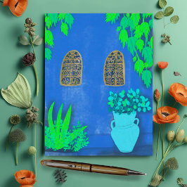Majorelle Gardens Blue La Jardin Postkarte