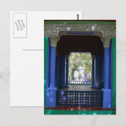 Majorelle Marrakesh Postkarte (Vorne/Hinten)