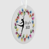 Majorette Baton Twirler Weihnachtsschmuck Ornament (Vorderseite)