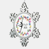 Majorette Baton Twirler Weihnachtsschmuck Schneeflocken Zinn-Ornament (Rechts)