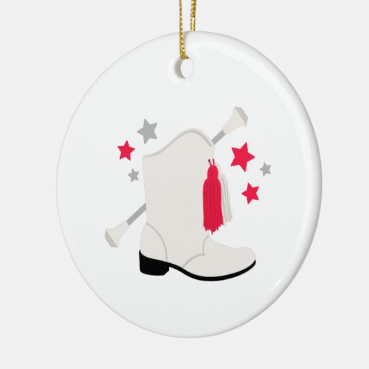 Majorette Boot Keramik Ornament (Links)