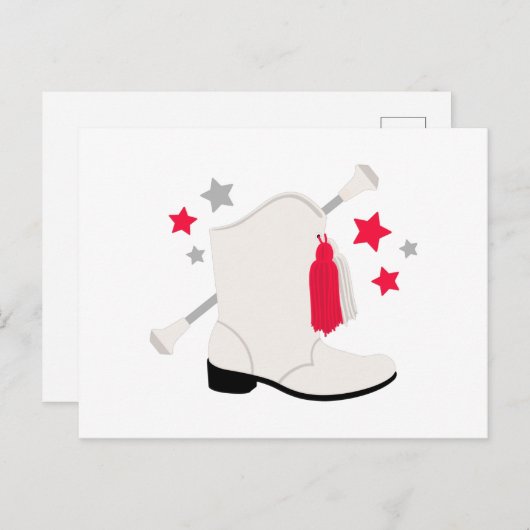 Majorette Boot Postkarte (Vorne/Hinten)