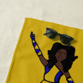 Majorette/Dancer Beach Towel (Blue Gold) Strandtuch (Beispiel)