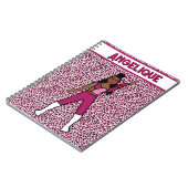 Majorette Dancer Berry Leopard Notebook Notizblock (Linke Seite)