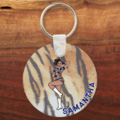 Majorette/Dancer Blue Tiger #1 Schlüsselanhänger (Vorderseite)