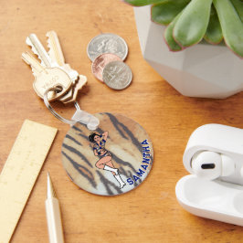 Majorette/Dancer Blue Tiger #2 Schlüsselanhänger