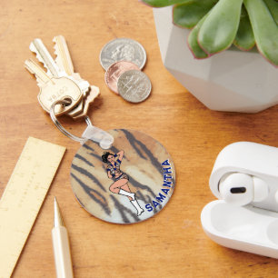 Majorette/Dancer Blue Tiger #2 Schlüsselanhänger