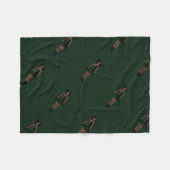 Majorette/Dancer Fleece Blanket Black & Forest (Vorderseite (Horizontal))