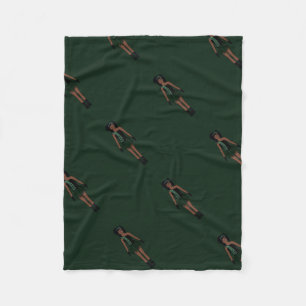 Majorette/Dancer Fleece Blanket Black & Forest