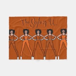 Majorette/Dancer Fleece Blanket Burnt Orange