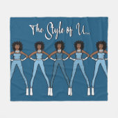 Majorette/Dancer Fleece Blanket Denim 2 (Vorderseite (Horizontal))
