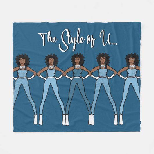 Majorette/Dancer Fleece Blanket Denim 2 (Vorderseite (Horizontal))