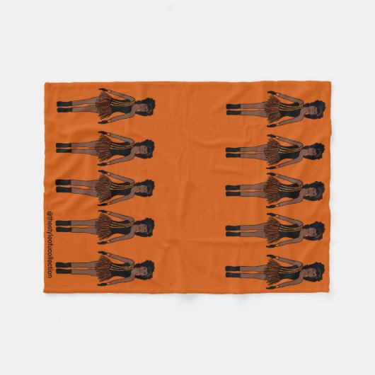 Majorette/Dancer Fleece Blanket Orange (Vorderseite (Horizontal))
