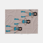 Majorette/Dancer Fleece Blanket Türkis (Vorderseite (Horizontal))
