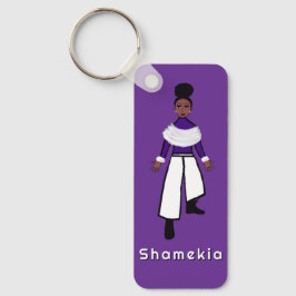 Majorette/ Dancer Imitats Fur/ Lila #1 Schlüsselanhänger