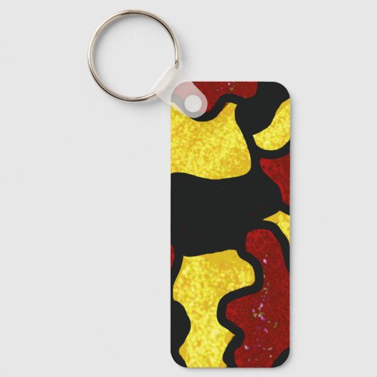 Majorette/ Dancer Keychain  Red Yellow Camo Schlüsselanhänger (Vorderseite)
