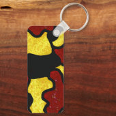 Majorette/ Dancer Keychain Red Yellow Camo Schlüsselanhänger (Rückseite)