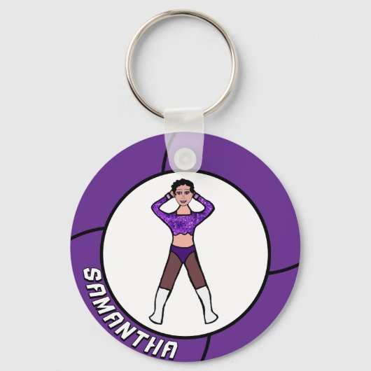 Majorette/Dancer Lila & Black #2 Schlüsselanhänger (Vorderseite)