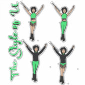 Majorette / Dancer Quick Change Stickers Fringe L Aufkleber (Vorderseite)