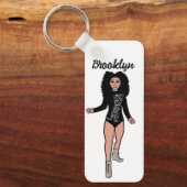 Majorette/Dancer Schlüsselanhänger Black Silver Ti (Vorderseite)
