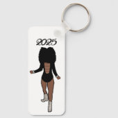 Majorette/Dancer Schlüsselanhänger Black Silver Ti (Rückseite)