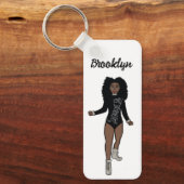 Majorette/Dancer Schlüsselanhänger Black Silver Ti (Vorderseite)