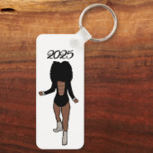 Majorette/Dancer Schlüsselanhänger Black Silver Ti (Rückseite)