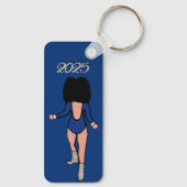 Majorette/Dancer Schlüsselanhänger Blue Silver Tig (Rückseite)