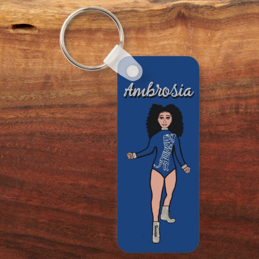 Majorette/Dancer Schlüsselanhänger Blue Silver Tig (Vorderseite)