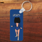 Majorette/Dancer Schlüsselanhänger Blue Silver Tig (Rückseite)