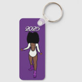 Majorette/Dancer Schlüsselanhänger Lila Tiger A (Rückseite)