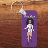 Majorette/Dancer Schlüsselanhänger Lila Tiger B (Vorderseite)