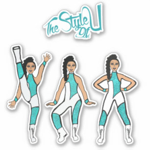 Majorette / Dancer Stickers Aqua Jumpsuit C Aufkleber