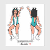 Majorette / Dancer Stickers Aqua Park #2 Aufkleber (Blatt)