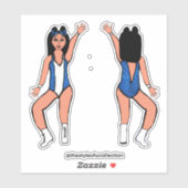 Majorette / Dancer Stickers Blue Park #2 Aufkleber (Blatt)