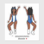 Majorette / Dancer Stickers Blue Spark #1 Aufkleber (Blatt)